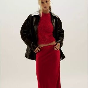 Elegant Red Women's Skirt